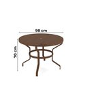 Ver imagem 4 de Mesa 4 Cadeiras Ripado Piscina Alumínio Marrom e Tela Fendi