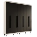 Ver imagem 3 de Guarda-Roupa Casal com Pés 8 Portas Batentes Saturno Madesa