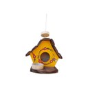 Ver imagem 1 de Casinha de Passarinho com Comedouro de Madeira Amarela