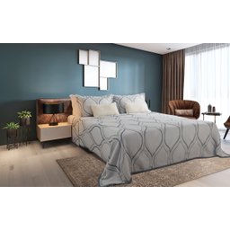 Kit Colcha Montblanc Orvalho Azul Petroleo Solteiro 180x230 - 2 Kit Colcha Montblanc Orvalho Azul Petroleo Solteiro 180x230 - 2