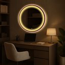 Ver imagem 2 de Espelheira 100x100 E08 Rose Gold Aluminio Sup Par Led Jat 02 Amarelo Bivolt Touch