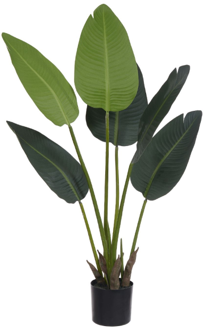 Planta Artificial Bananeira de Jardim Pu C/pote X6 Verde 90cm - 1