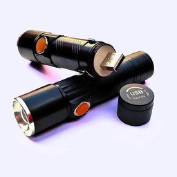 Lanterna Recarregável Usb Luz Negra Uv 3 Modos Zoom - 4