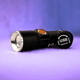 Lanterna Recarregável Usb Luz Negra Uv 3 Modos Zoom - 3