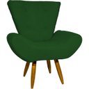 Ver imagem 2 de Kit 2 Poltronas Decorativas Para Sala Recepção Escritório Consultório + Puff Emilia Suede