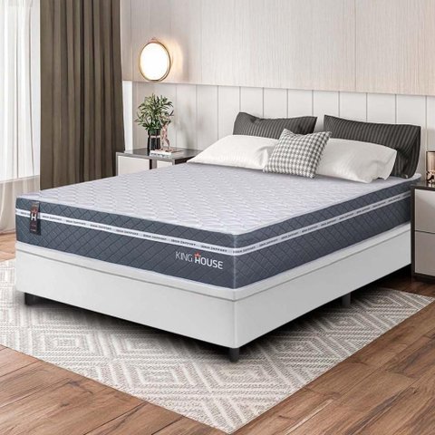 Cama Box Baú Cairo Molas Ensacadas Casal 138x188 King House