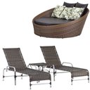 Ver imagem 1 de Kit - Chaise em Alumínio com 2 Espreguiçadeiras Catar Reguláveis com Almofadas Impermeáveis para Pis