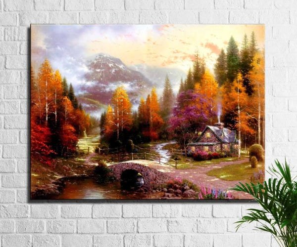 Quadro Decorativo Paisagem lago em tela - TMK:16 - 1