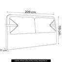 Ver imagem 4 de Cabeceira Cama King 195cm Nalu Veludo Bege Z37 - Mpozenato