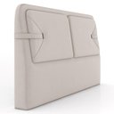Ver imagem 6 de Cabeceira Cama King 195cm Nalu Veludo Bege Z37 - Mpozenato
