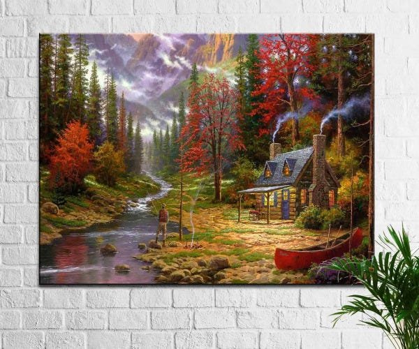 Quadro Decorativo Paisagem lago em tela - TMK:08 - 1