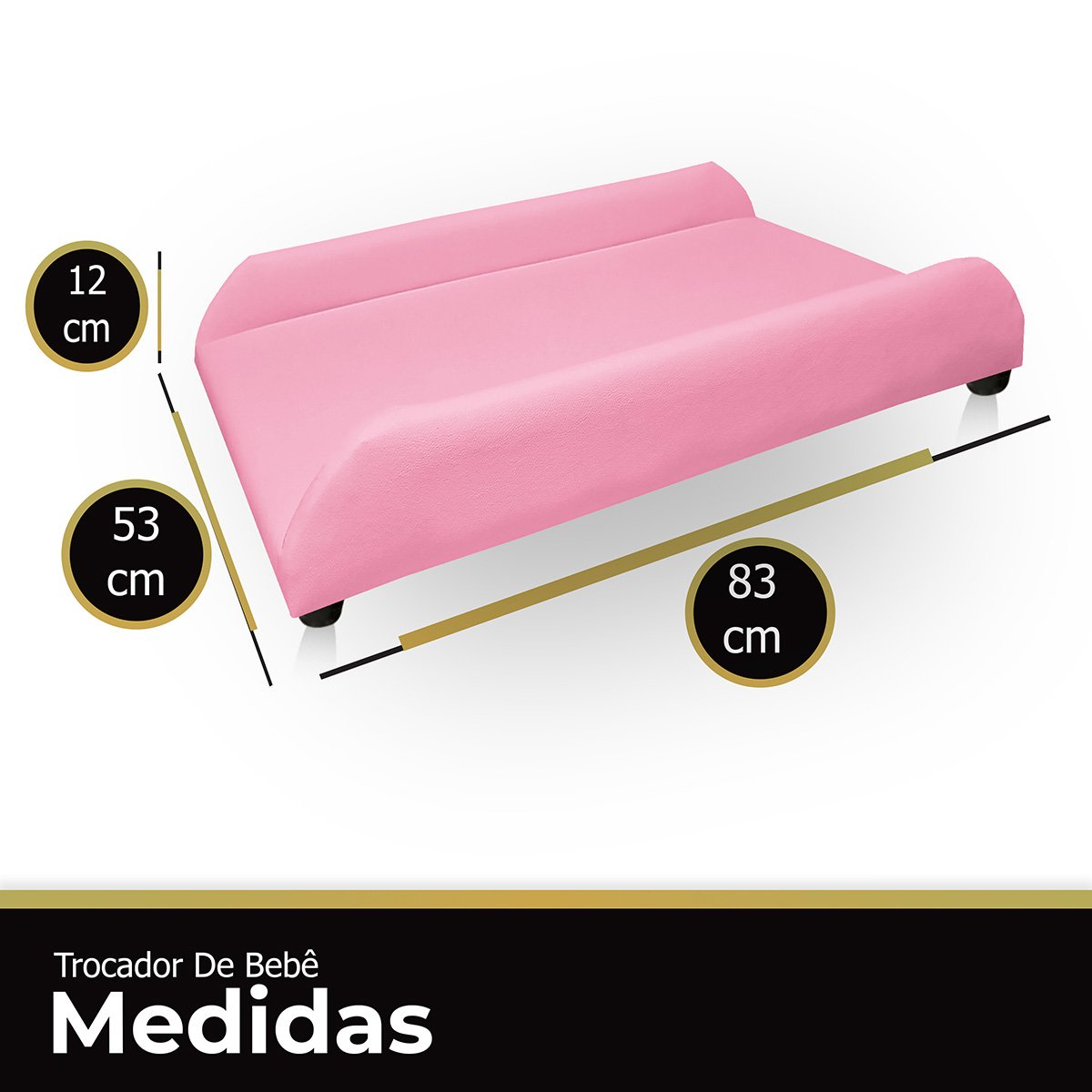 Trocador De Bebê Trocador Portátil De Fraldas Almofadado Luxo Para Cômoda Quarto E Sala Confortável  - 6