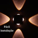 Ver imagem 7 de Arandela Led 4w 4 Fachos Branco Quente 3000k Fp >0.5 Irc 80 Biv Marca Hitec