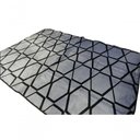 Ver imagem 1 de Tapete Flannel Sala Quarto Luxo Macio 2,00x1,40 Prata Preto