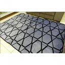 Ver imagem 2 de Tapete Flannel Sala Quarto Luxo Macio 2,00x1,40 Prata Preto