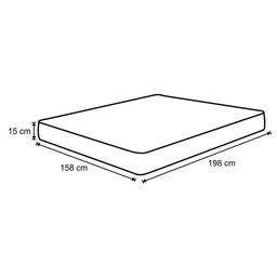 Colchão Queen Castor Casal Sleep Max Espuma D33 158x198x15cm Branco/Verde -  - 3