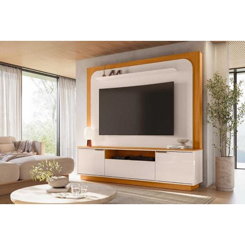 Painel Nilo para Tv de até 75 Polegadas - Cinamomo Off White - Madetec