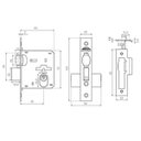 Ver imagem 2 de Fechadura Arouca 4110/98 Rolete Externa Roseta Cromada 015810