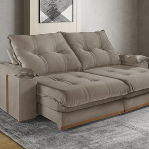 Sofá Retrátil e Reclinável 5 Lugares M-193 2,90m Molas Ensacadas Pillow Top Estofados Martins