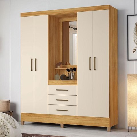 Guarda Roupa Casal Ambiente Capelinha Pérsia Cinamon Touch Off White – Demóbile