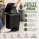 Ver imagem 7 de Lixeira com Pedal 13 Litros Preta Cesto Cozinha Banheiro