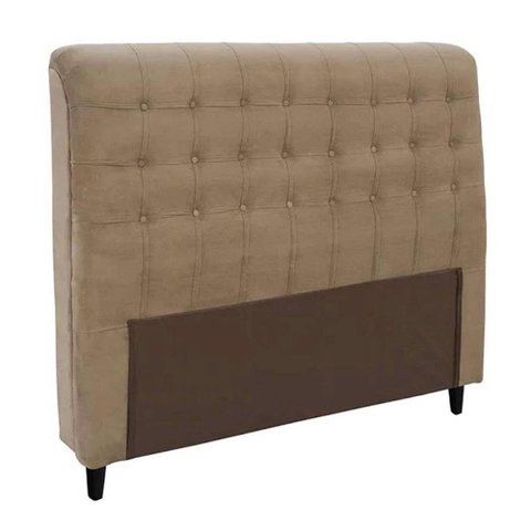 Cabeceira King Ana 195 Cm Cama Box Ana Suede Bege - Fm