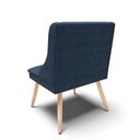 Ver imagem 5 de Cadeira de Jantar Liz Suede Azul Marinho Pés Palito Natural – D’Rossi