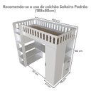 Ver imagem 3 de Cama Solteiro Alta Sky com Escrivaninha, Armários e Gavetas