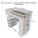 Ver imagem 3 de Cama Solteiro Alta Sky com Escrivaninha, Armários e Gavetas