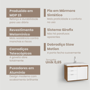 Ver imagem 5 de Gabinete para Banheiro Unik 65cm com Pia Lavatorio Suspenso Fimap Freijó Branco