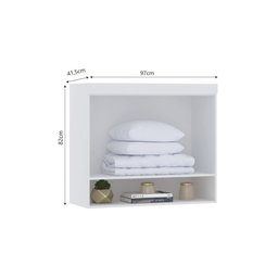 Guarda Roupa Maleiro Aéreo Solteiro Ponte - Módulo Dormitório Alpes - Guarda Roupas Modulado Luciane - 2