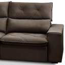 Ver imagem 7 de Sofá 3 Lugares Retrátil Reclinável Chaise Esquerdo 258cm Bergen F04 Veludo Marrom Escuro - Lyam