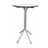 Mesa Bistrô Alta Prata com Tampo Branco 60cm Redondo Fortmix - 1