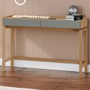 Ver imagem 1 de Aparador Sala de Estar 120cm Pé Madeira Soleil Oak/cinza F07 - Mpozenato