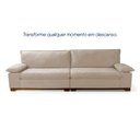 Ver imagem 6 de Sofá Living Siberian 2,50m Bouclê Bege Braço Reclinável - King House