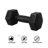 Halter Dumbell Cement Sextavado Bonafit 1kg Preto - 5