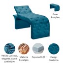 Ver imagem 4 de Maca Estofada Estética Cílios Regulável Spa Veludo Eloísa:azul Turquesa