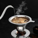 Ver mais imagens de Coador de Café Tramontina em Aço Inox Reutilizável Filtro Alça 11x8cm Passador