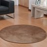 Tapete para Sala Redondo 1,50M Tecido Pelúcia Antiderrapante Cor: Castor - 2