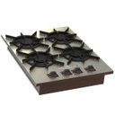 Ver imagem 1 de Fogão 4 Bocas Alvenaria 4Q Simples Baixa Pressão Inox - Itajobi Fogões