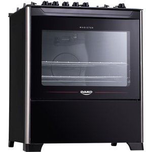 Fogão 5 Bocas Dako Magister Preto com Mesa de Vidro e Tripla Chama - Bivolt