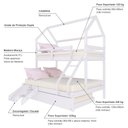 Ver imagem 4 de Treliche Casinha Casal/solteiro Slim Rb e Mini Escada/escorregador Madeira Maciça Branco Housin