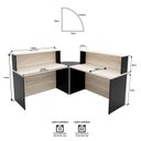 Ver imagem 7 de Balcão de Atendimento em L 120x60cm para Loja e Recepção + Cadeira Ergonômica Netflex Reclinável