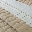 Ver imagem 5 de Kit Cobre Leito Colcha Garland Super King 100% Algodão 400 Fios Acetinado Bordado 5 Peças - Bege