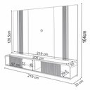 Ver imagem 4 de Painel para Tv 85 Pol Suspenso Canelado com Led Vivaz H01 Off White/cinamomo - Mpozenato