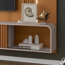 Ver imagem 5 de Painel para Tv 85 Pol Suspenso Canelado com Led Vivaz H01 Off White/cinamomo - Mpozenato