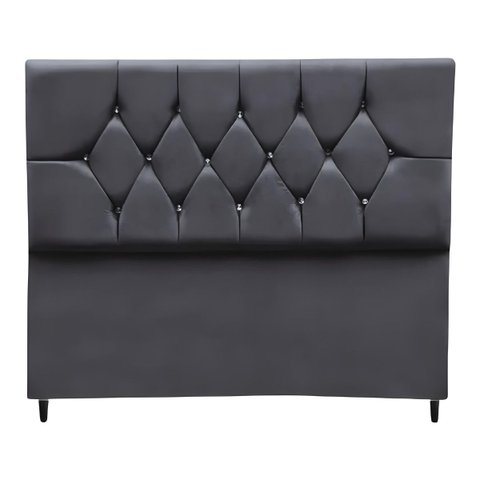 Cabeceira Estofada Cama Casal Queen Size 160 Cm Suede Nina:cinza Escuro