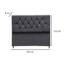 Ver imagem 3 de Cabeceira Estofada Cama Casal Queen Size 160 Cm Suede Nina:cinza Escuro
