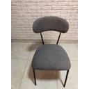 Ver imagem 2 de Kit 2 Cadeiras Decorativas Sala de Estar e Jantar Belize Brenda Boucle Cinza Pés Pretos