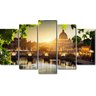 Quadro Decorativo Paisagem Basilica Vaticano Varias Peças Para Sala e Quarto - 5 peças - 1